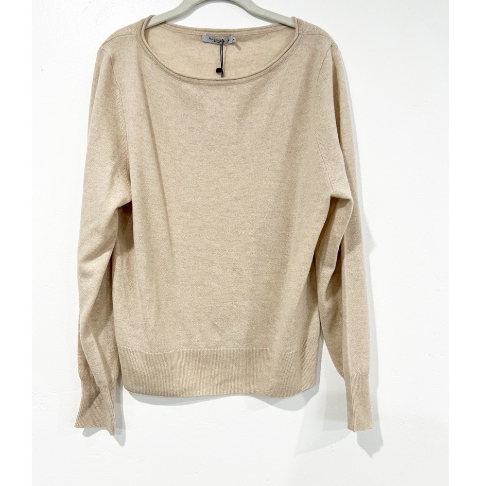 MM Lafleur Women's Beige Crewneck Sweater